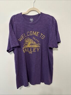 LSU 47 Brand Purple Crewneck Tee with White Logo